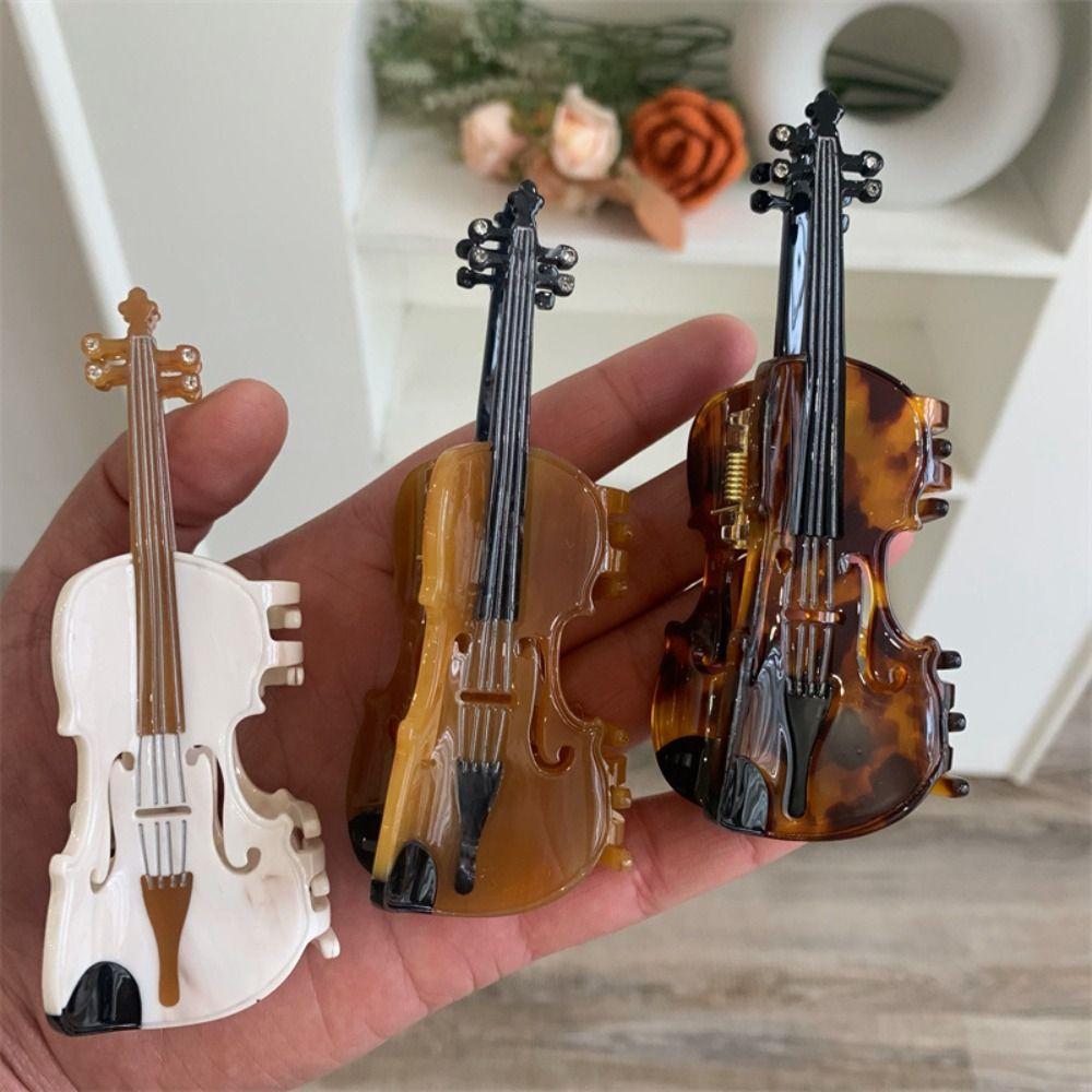 Video Tape Music Hair Clip Acetic Acid Big Shark Clip Personalized Acetate Guitar Hair Claw  Gift