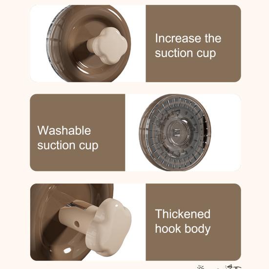 Suction Cup Hook Wall Mounted Hook Bag Key Hanger No Drilling Installation Heavy Duty Hanger for Kitchen Bathroom Bedroom