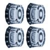 4Pcs Guitar Contral Knobs Clear Knobs Electric Guitar Bass Top Hat Knobs Speed Volume Tone Control Knobs Replacement