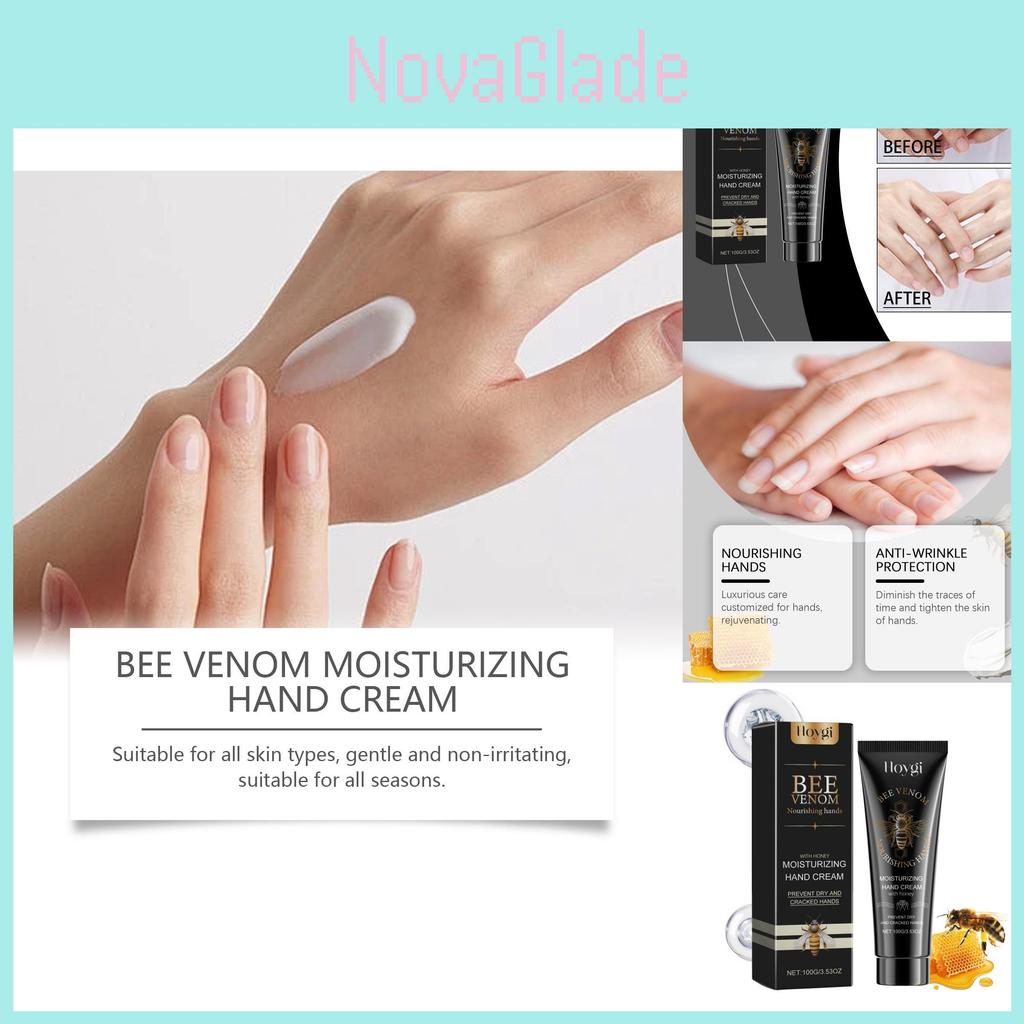 Hoygi Bee Venom Repair Hand Cream Moisturizing Hydrating Non-greasy Portable Cream
