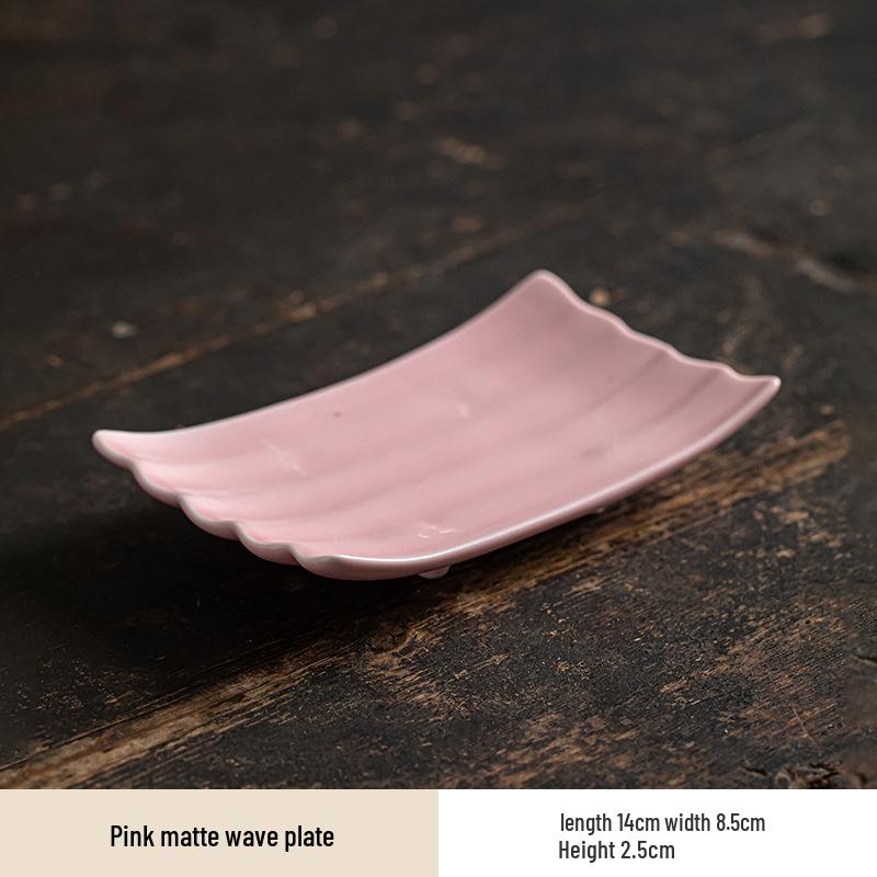 High-Legged Ceramic Plate for Tea, Snacks, Pastry, Fruit, Dim Sum, or Towel Tray - Chinese-Style Serving Dish