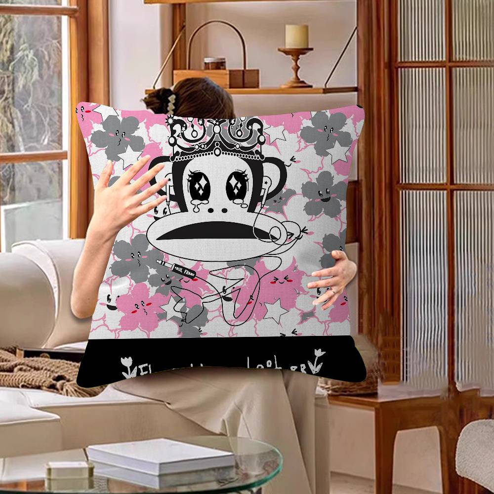 L-Luxurious P-Paul Frank Personalized Pillow Dust Cover Bedroom Kids Party Decoration Pillowcase Birthday Children Gift