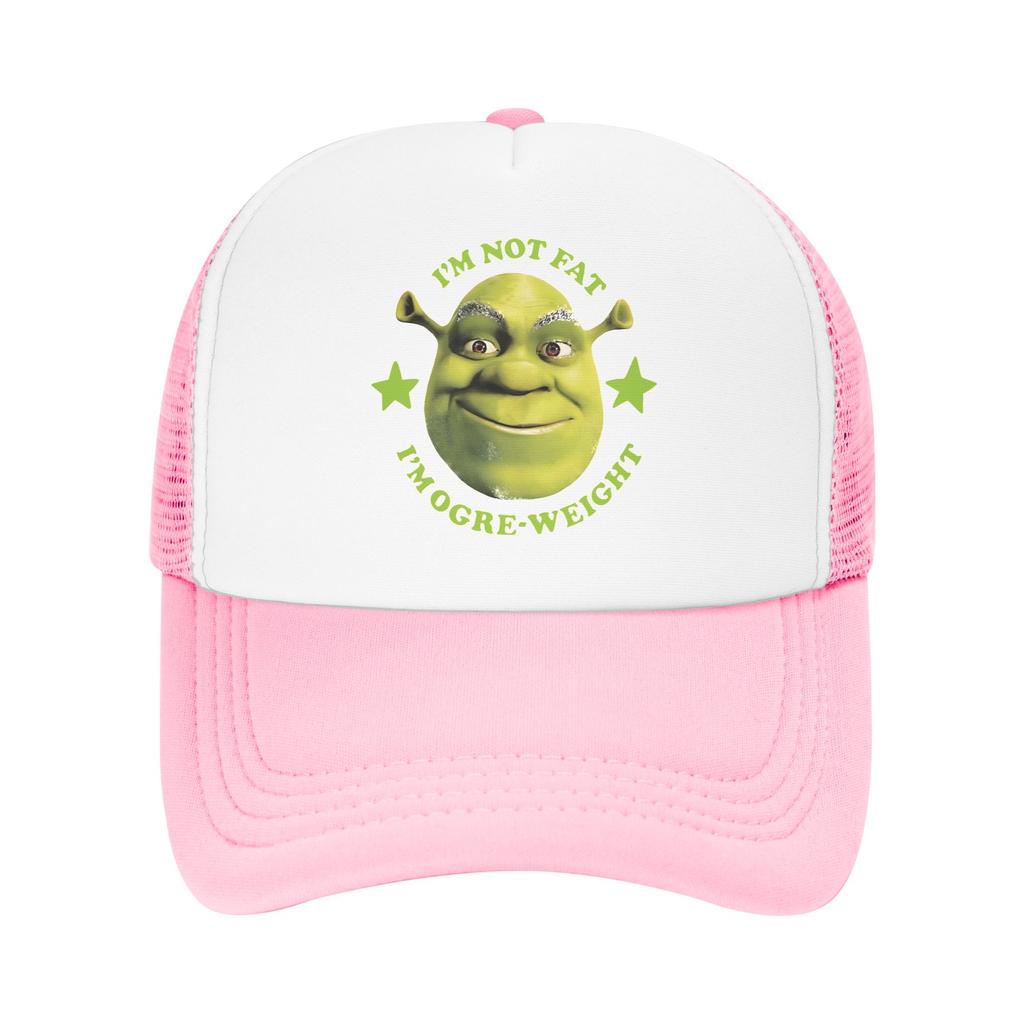 Funny Green Meme Swamped Shrekes Vintage Cartoon Mesh Sun Cap Outfit for Men Women Adjustable Baseball Cap Mesh-Back Summer