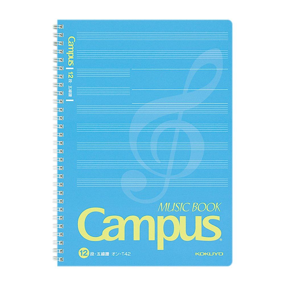 KOKUYO Campus Music Twin Ring B5 12 50 Notebook, Notebook, Binding, Size, 5-Line Staff, Staves, Pages, ON-T42