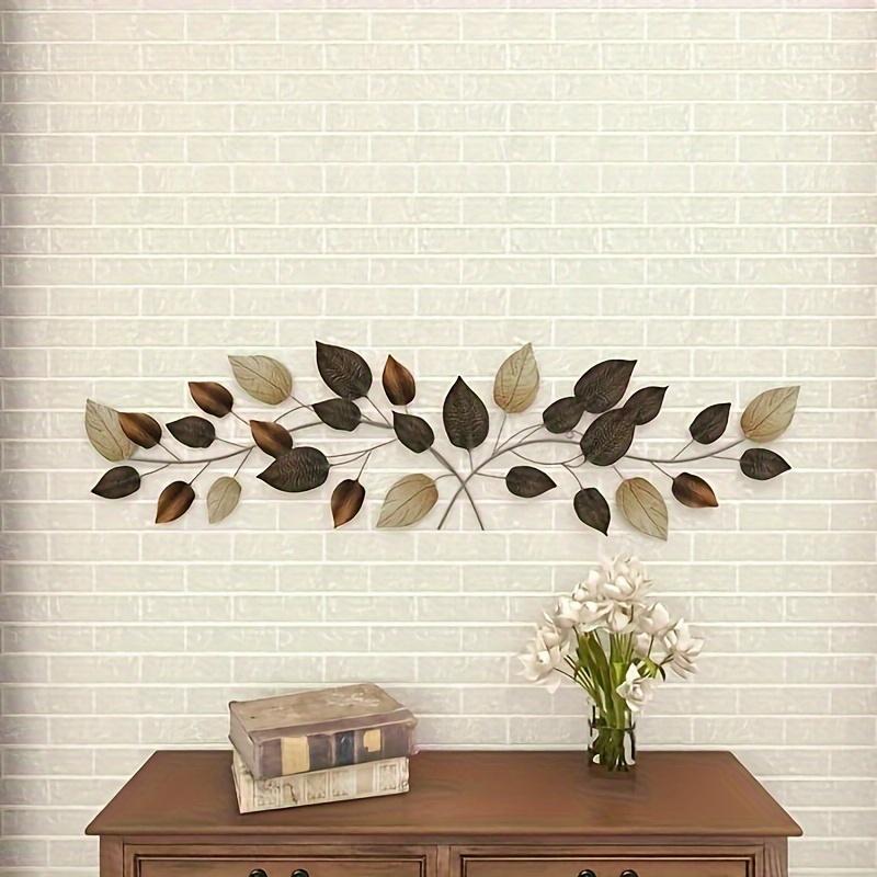 2pcs Metal Wall Decoration Olive Branch Leaves Wall Decoration, Bed Wall Art, Living Room, Outdoor Decoration