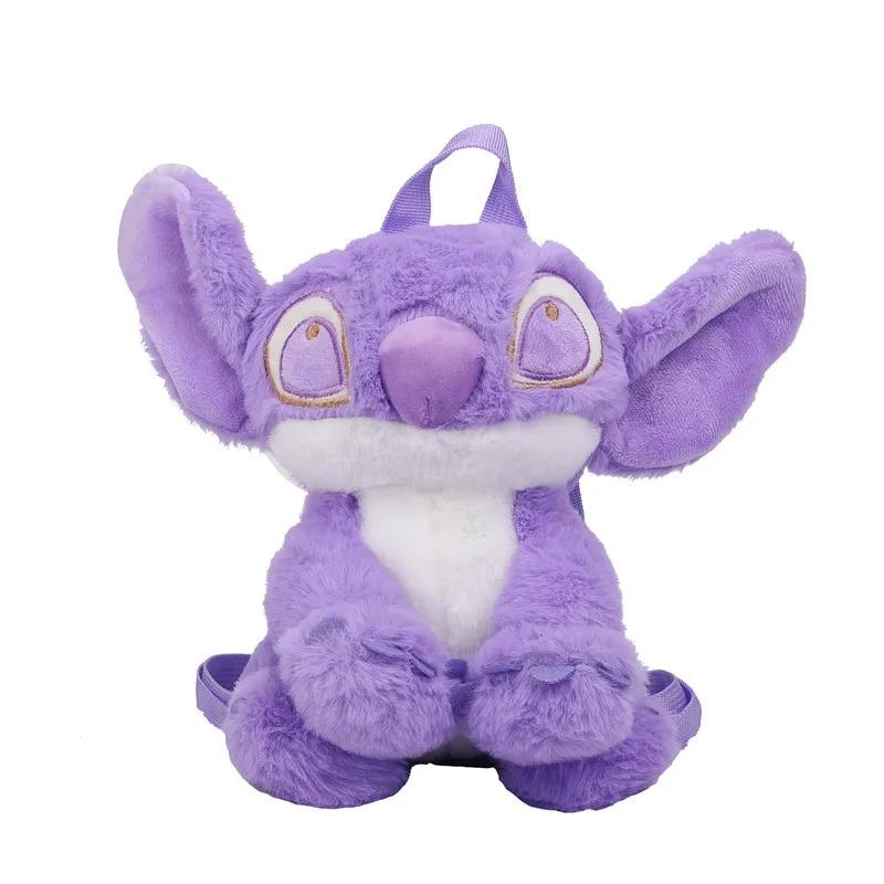 Purple Stitch Plush Toy Backpack Cartoon Cute Travel Plush Toy Backpack Giving Girls Birthday Gifts