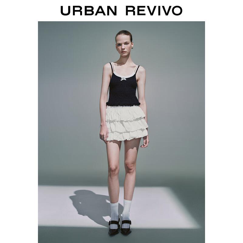 

Женская трикотажная майка с текстурой и искусственной цветовой блокировкой M