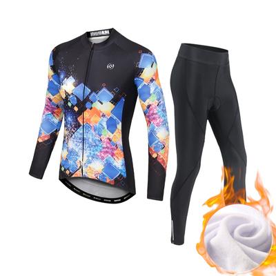 Winter Fleece Riding Koszulki rowerowe Zestaw odzieży rowerowej Utrzymuj ciepło Kobiety z długim rękawem Odzież rowerowa Garnitur