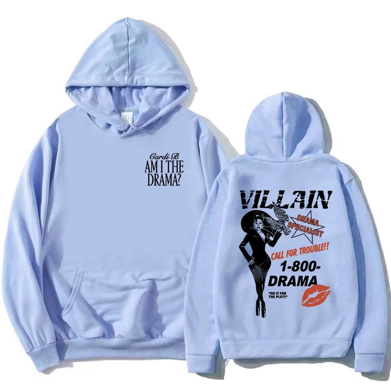 Cardi B JSEM DRAMA Mikiny 2025 Album Grafický Potisk Mikiny Móda Dlouhý Rukáv Dámské Pulovry Streetwear Unisex Top