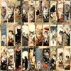 30Pcs Adorable Cartoon Cat Bookmarks In an Artistic Graffiti Style, Practical And Durable DIY Reading Markers, Vintage-Themed Bookmarks