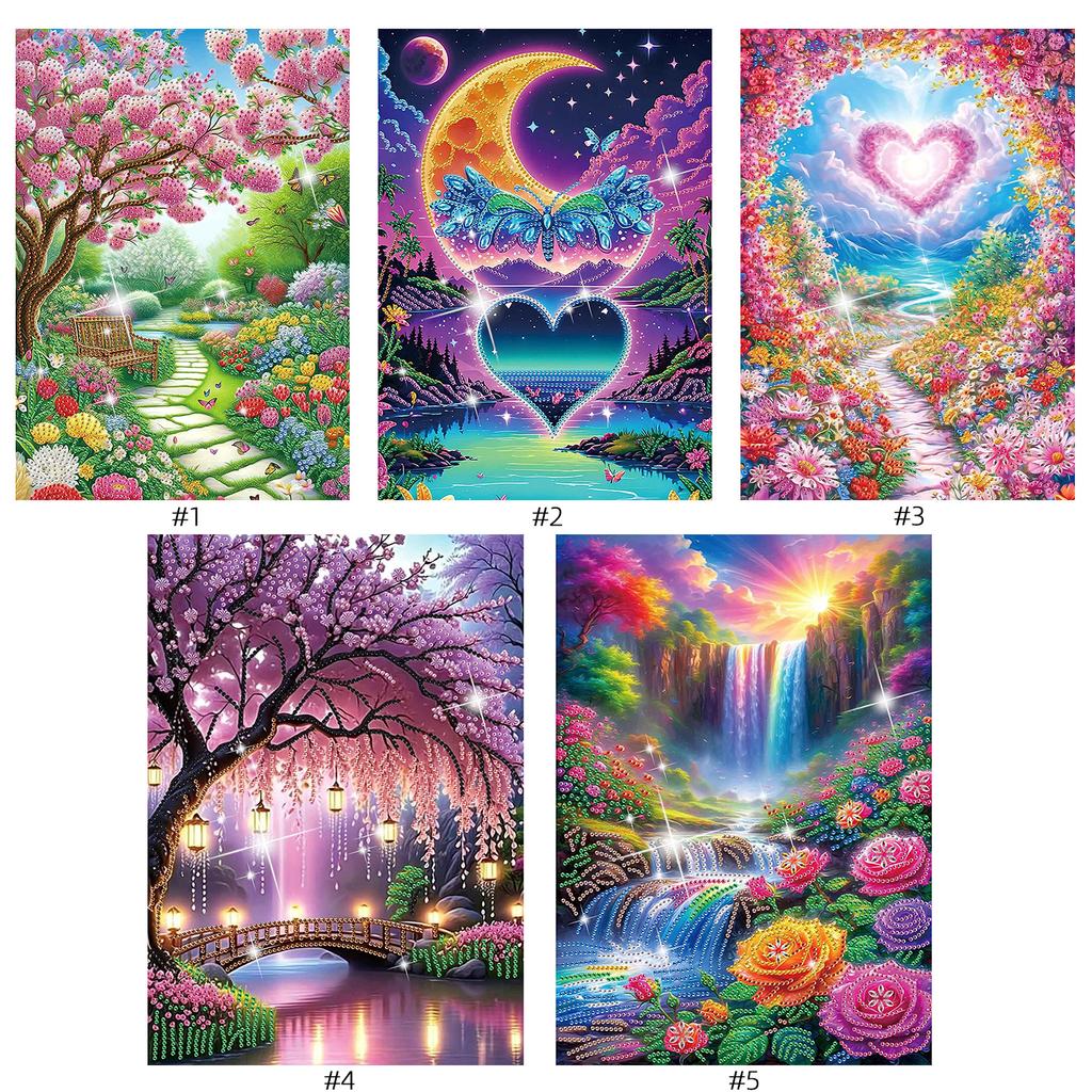 Scenery Partial DIY 5D Special Shaped Drill Diamond Painting Kit for Adults/Beginners Gift Idea Home Decor 30x40cm