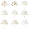Baby Cotton Bucket Hat  Children Sunscreen Outdoor Caps Boys Girls Print Hat Unisex Beach Fishing Hat