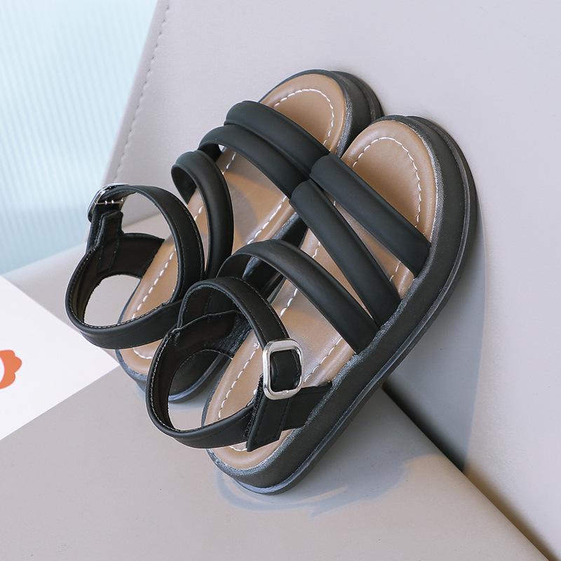 Sommer Neue Kindersandalen Koreanische Version von Mädchen Sandalen mit weicher Sohle und offener Spitze Große Kinder Römersandalen Flut