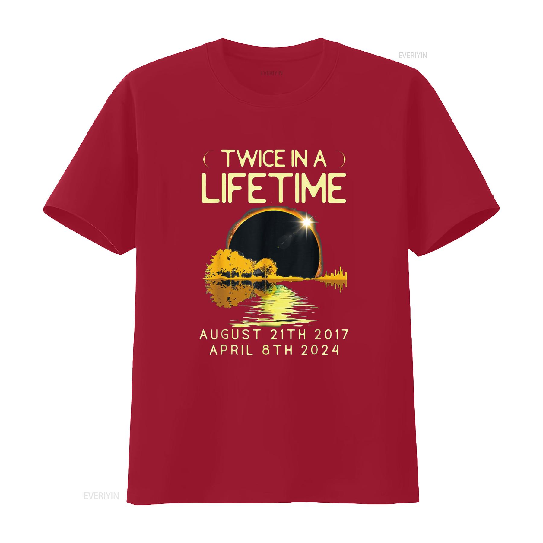 Solar Eclipse T Shirt Twice in Lifetime April 08 2024 Black vintage Washed graphic fashion Comfortable Top For Everyday Wear S