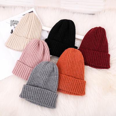 Women Men Solid Color Plain Beanie Warm Ski Cap Fall Winter Alien Knited Hats US