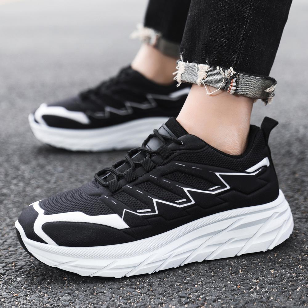 

2024 новые мужские туфли на платформе, модные удобные дышащие мужские спортивные кроссовки для бега, легкие, повседневные туфли для папы 39