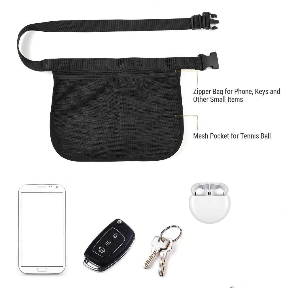 Mesh Material Ball Waist Pouch High Elasticity Mesh Ball Fanny Pack  Storage Carrier