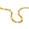 Ladies Stainless Steel Twist Ring Simple 18K Gold Necklace Bracelet Set 2260