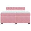 Vidaxl Continental Bed with Mattress, Pink, Velvet, 200X200 Cm