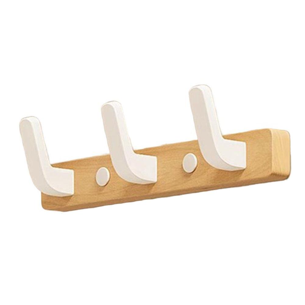 Entryway Coat Rack No Drill Wall Hook Walnut Wood Coat Hook