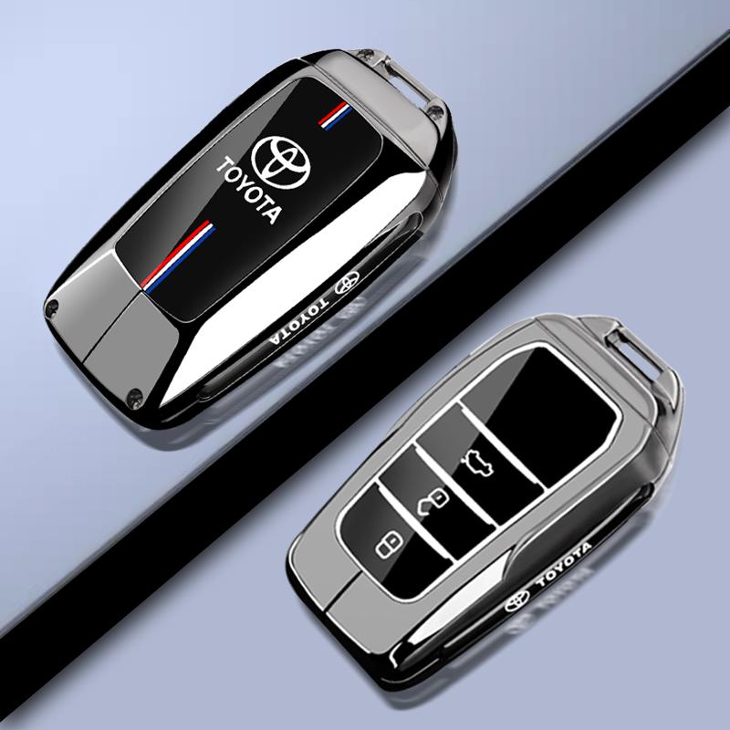 For Toyota Prius Camry Corolla CHR C-HR RAV4 Land Cruiser Keychain Auto Accessories Car Smart Key Case Cover Protector Shell Fob