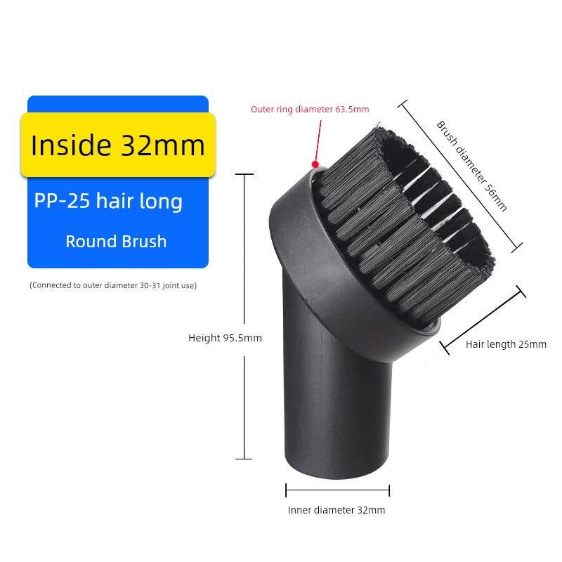 

Attack Bf501 Bf502 Industrial Vacuum Cleaner Suction Head round Brush Head Accessories Brush Neutral Hose Connector [Inner Diameter 32] Brush (Pp)