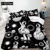 Astronaut Duvet Cover Set Cartoon Space Astronaut Decor Bedding Set Soft Breathable Comforter Cover With Pillowcase With Zipper