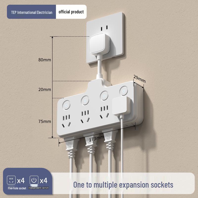 86 Type Wireless Multi-function Socket Adapter Panel Converter