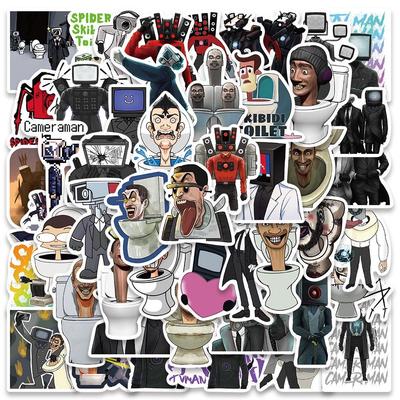 10/50Pcs Skibidi Toilet Stickers Funny Game Graffiti Stickers for DIY Luggage Laptop Skateboard Motorcycle Bicycle Stickers