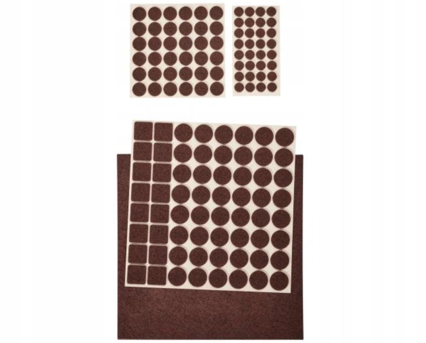 Parkside felt pads for furniture chairs, self-adhesive, brown, 133 pcs
