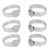 20pcs Adjustable Design Blank Ring Flat Base Stainless Steel Ring Flat Ring Base  Creative Projects