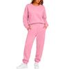 Damen Langarm Rundhals Sweatshirt und Jogginghose 2-teiliges Set