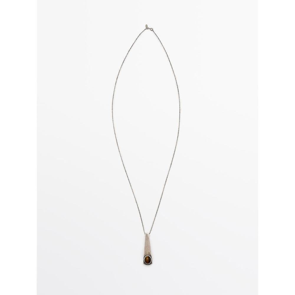 Stone Detail Geometric Pendant 04602627808