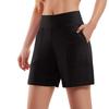 High Waist Stretch Athletic Shorts with Pockets for Women Casual Lightweight Breathable Fabric Workout Lounge Shorts