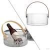 Glass Serving Tray with Handle Round Dried Basket Kitchen Supply for Parties Decor