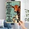 Metalen Koe Wanddecoratie Grappige Poster voor Woonkamer