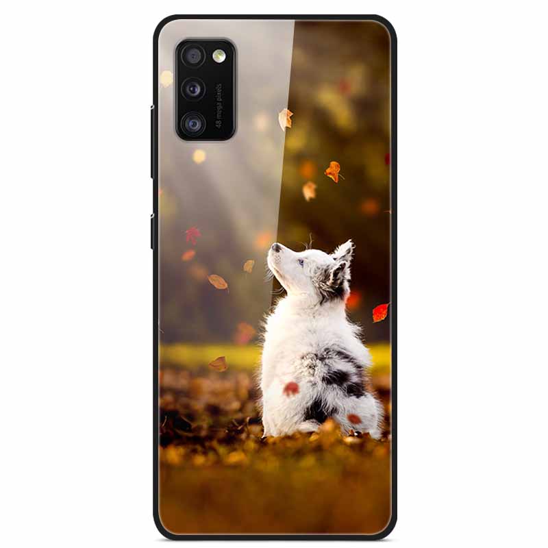 Para Samsung A41 Funda A31 A71 A51 Cristal Templado Cubiertas Traseras Rígidas Para Samsung Galaxy A51 Fundas de Teléfono Fundas Protectoras Coque A 41