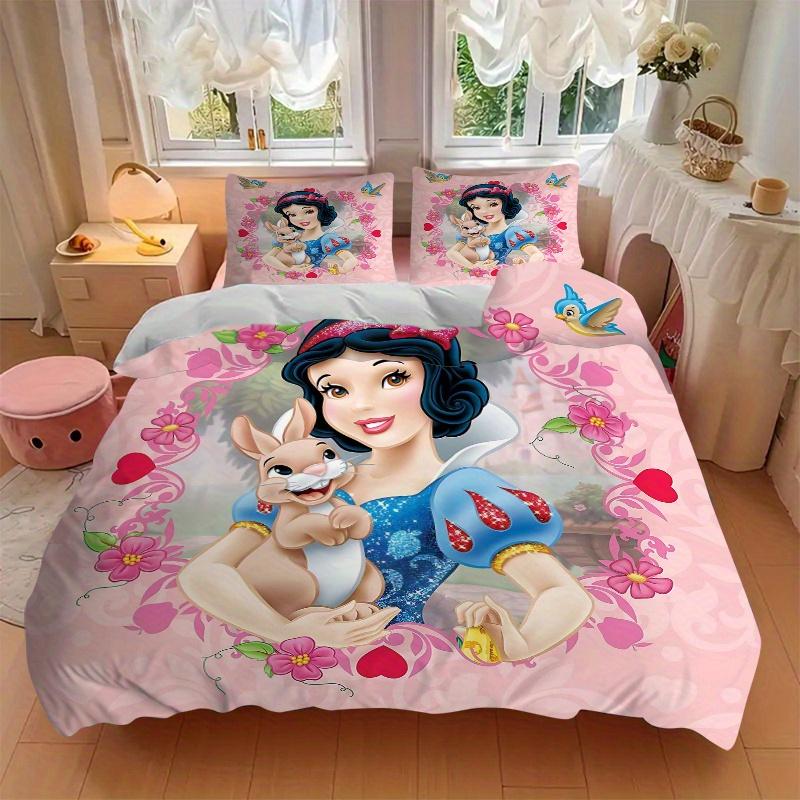 3pcs Snow White and the Bunny Bedding Set Includes 1 Quilt Cover and 2 Pillowcases, Comfortable B082