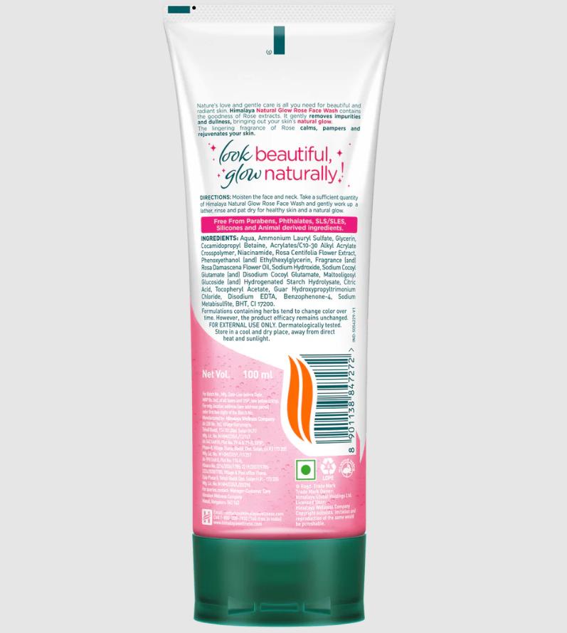 Himalaya Natural Glow Rose Face Wash 50ml
