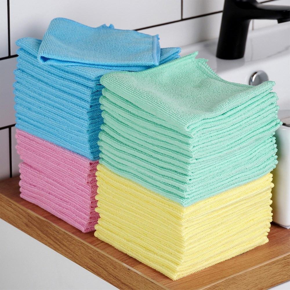 50x Microfiber Kitchen Cloths for Wiping and Cleaning