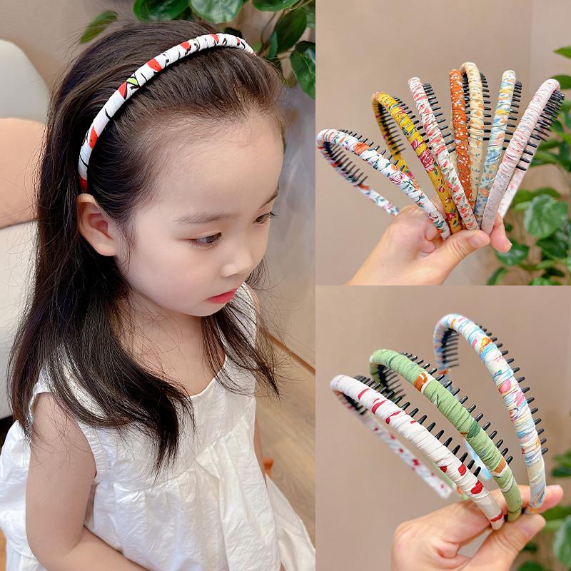 New Children Sweet Colors Flowers Ornament Headband Headwears Girls Acrylic Cute Hair Hoop Headbands Kids Hair Accessories