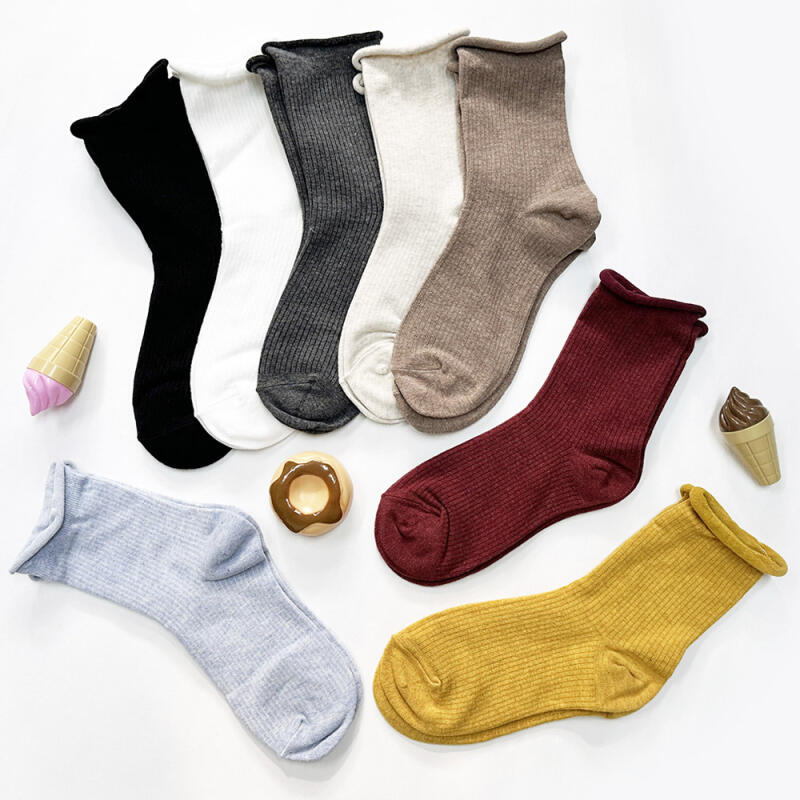 8 pairs of women s compression-free socks 32_Mix