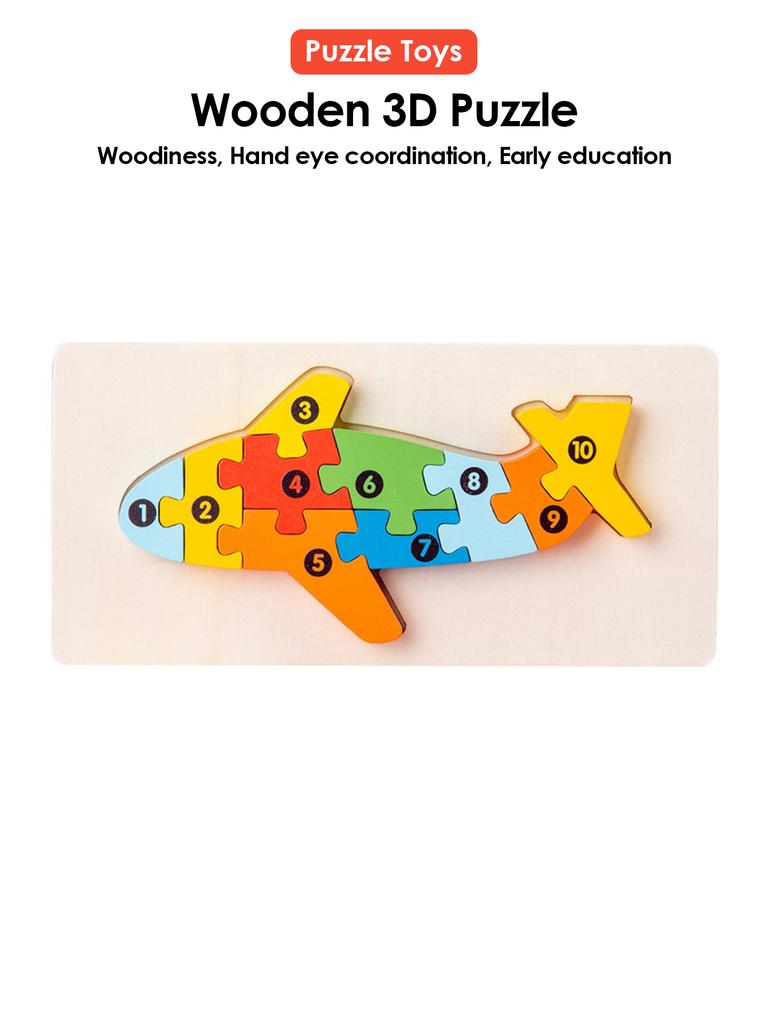 3D Holz Puzzles Pädagogisches Cartoon Tiere Frühen Lernen Kognition Intelligenz Puzzle Spiel Für Kinder Spielzeug