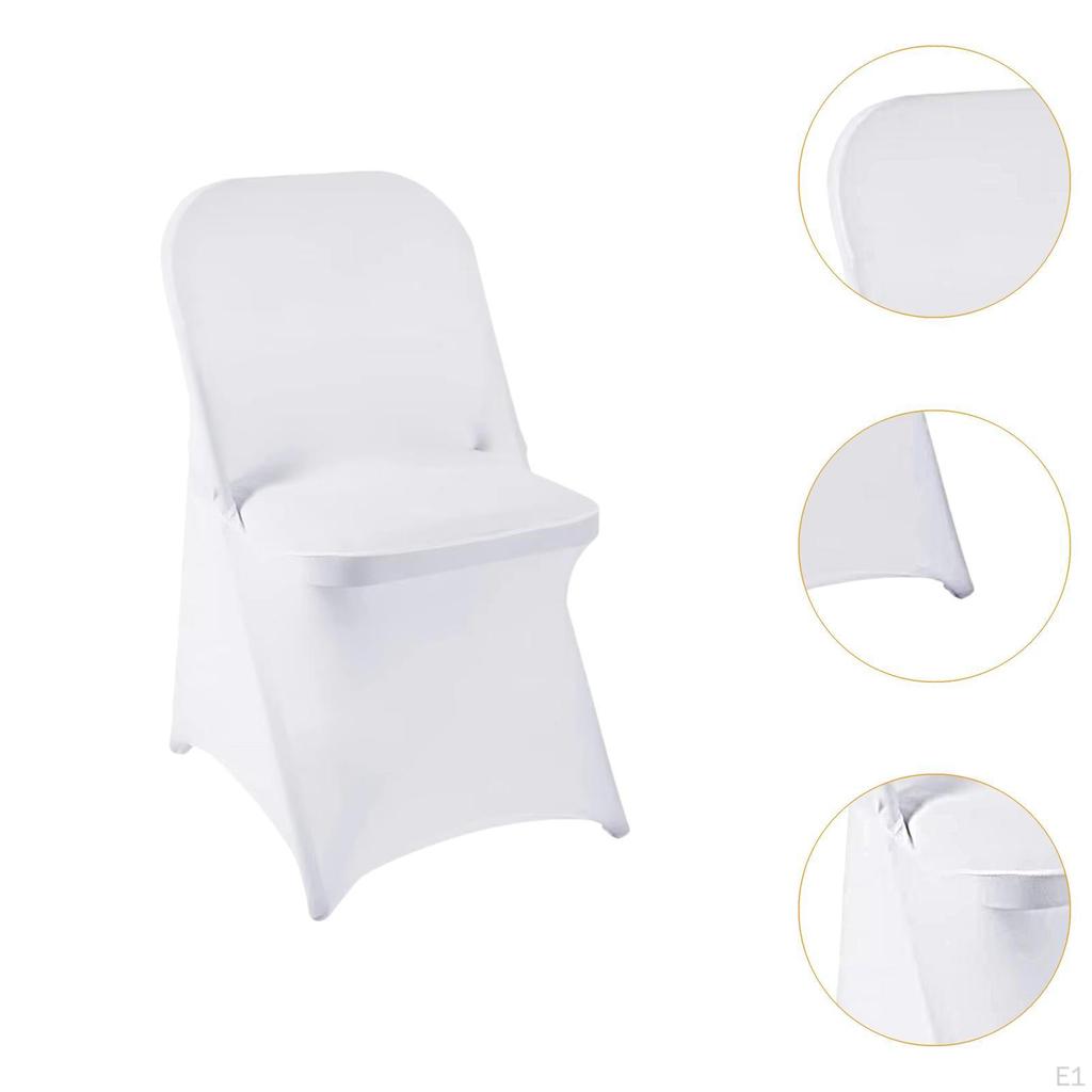 5 Pieces Spandex Folding Chair Covers Slipcovers Protector for Decoration