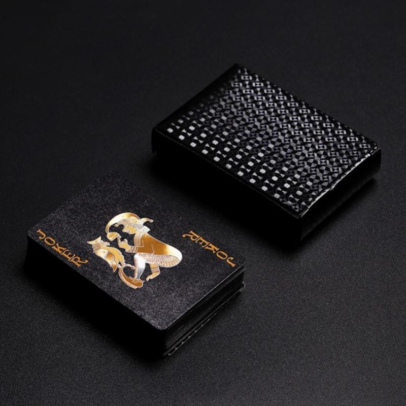 Children Color Black Gold Playing Card Game Card Group Waterproof Educational Toys Poker Suit Magic Dmagic Package Board Game Gift Collection