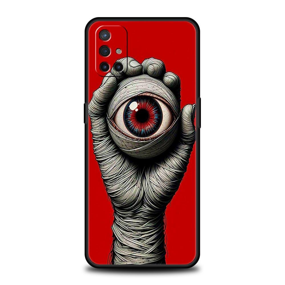 Phone Case For OnePlus 15 13 12 11 10 9 8 7T Pro 13T 13R 12R 10R 9RT 8T Nord 2T CE 2 3 5G Lite Cover Scary Devil Eye Pattern