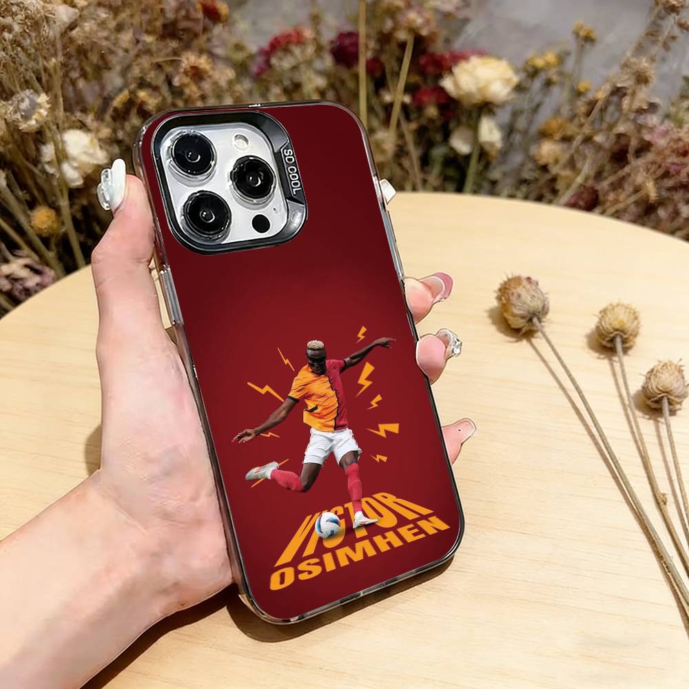 

Football V-Victor O-Osimhen Phone Case For iPhone 17,16,15,14,13,12,11 Plus,Pro Max,XS,Colorful Silver Phone case Funda Cover iPhone16