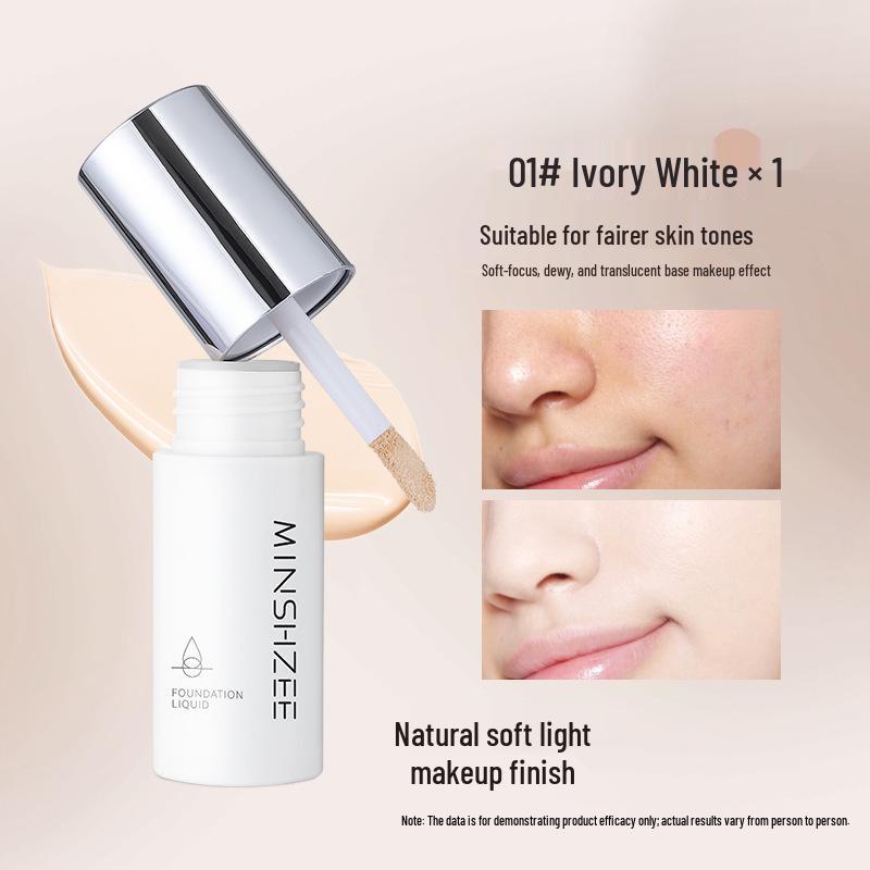Mingxi Zhi Long-lasting Concealing Lightweight Foundation Liquid - No Caking or Smudging 10g