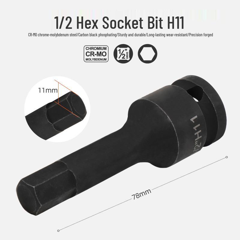 1/2" Electric Hex Socket Wrench and Screwdriver Bit Set