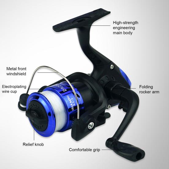 Spinning Reel Metal Spool Fishing Wheel Ergonomic Foldable Design User-Friendly All Purpose Fishing Spinning Reel